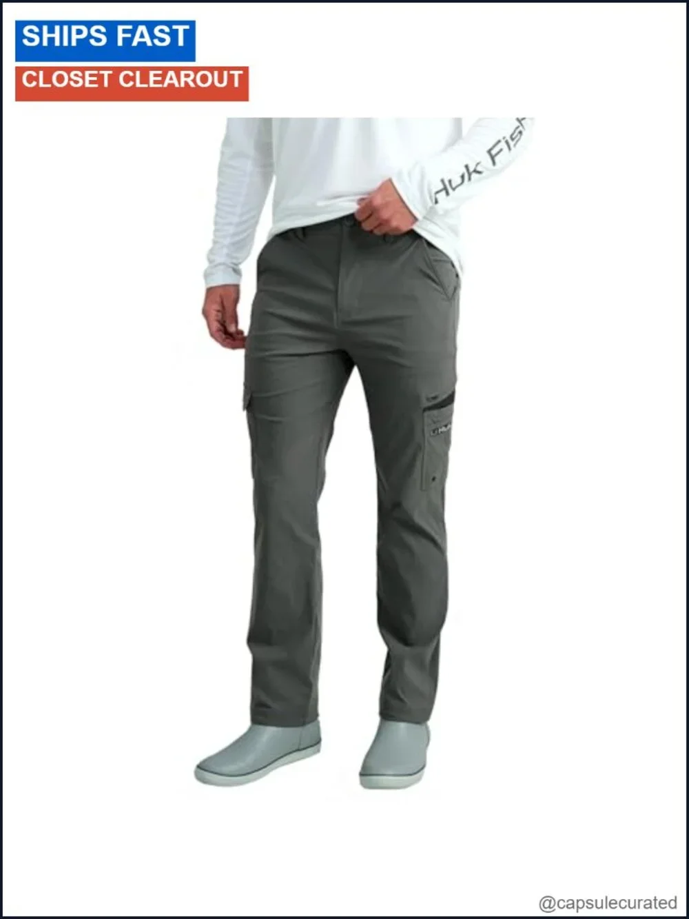 Performance Fishing Cargo Pants 95% Nylon 5% Spandex Men's